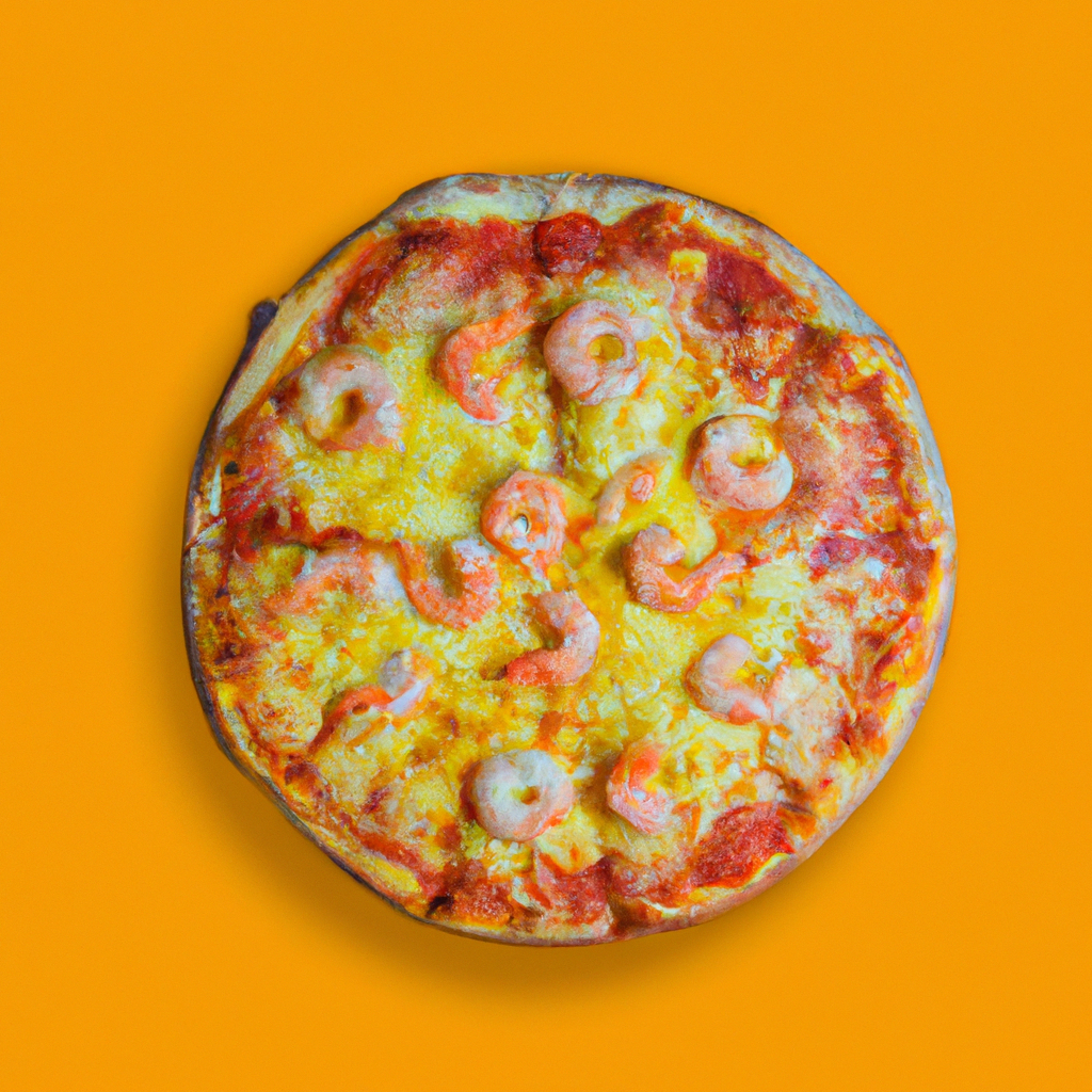 AI-generated photo of a minimalist artisan pizza